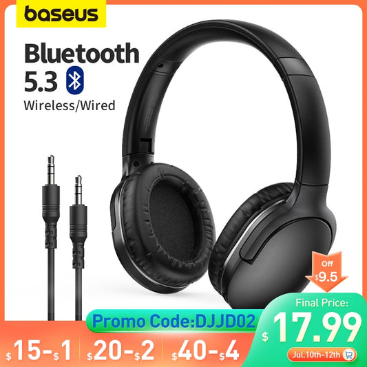 Baseus D02 Pro Wireless Headphones Bluetooth Earphone 5.3 Foldable Headset Sport Headphone Gaming Phone Fone Bluetooth Earbuds